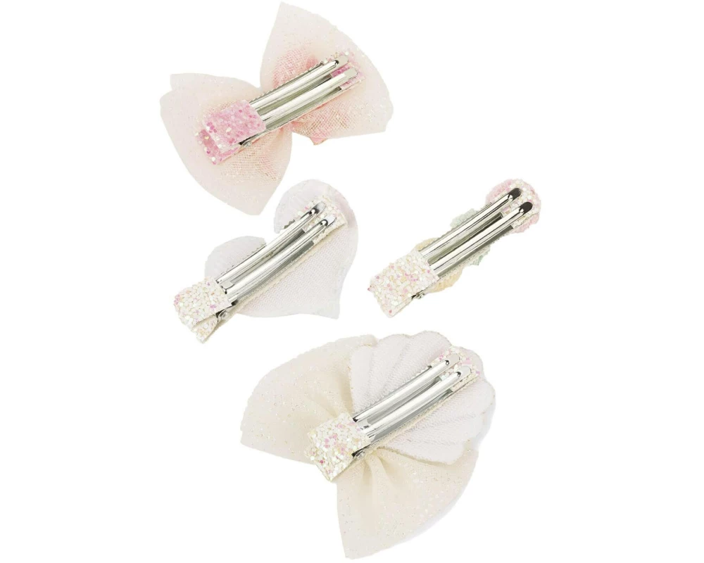 Trisa Accessoires Haarclips Haarclips Kinder 4 Stk. hellblau rosa elfenbein