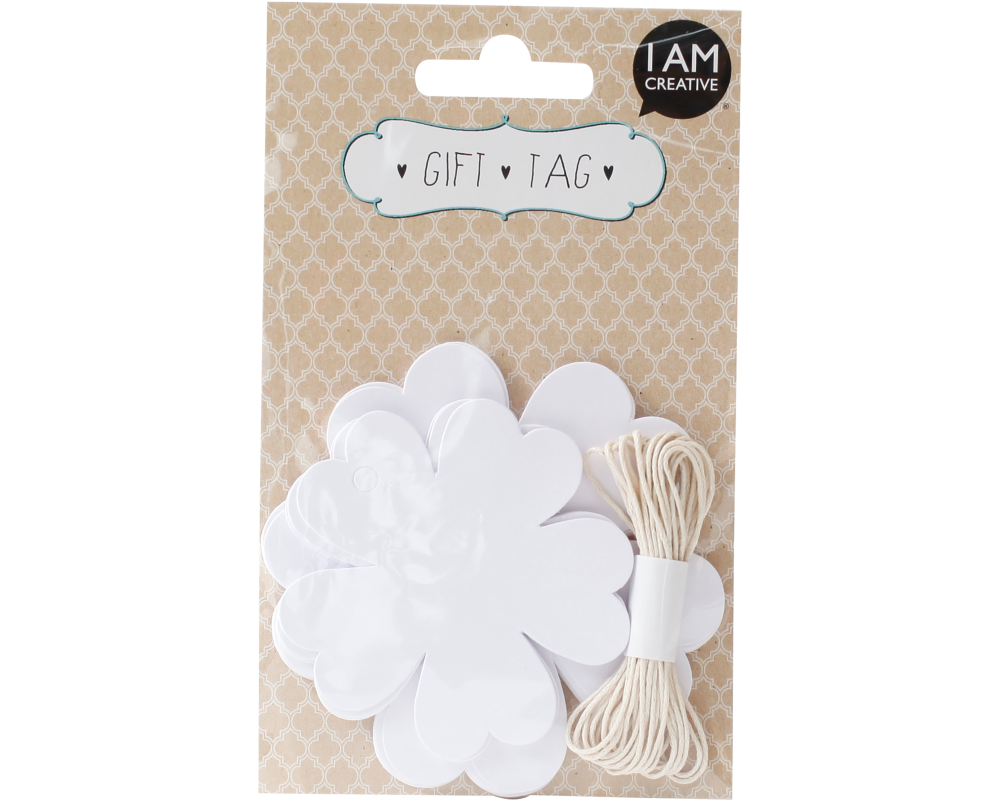 I AM CREATIVE Geschenkanhänger 4088.38 Blume, 20 Stück