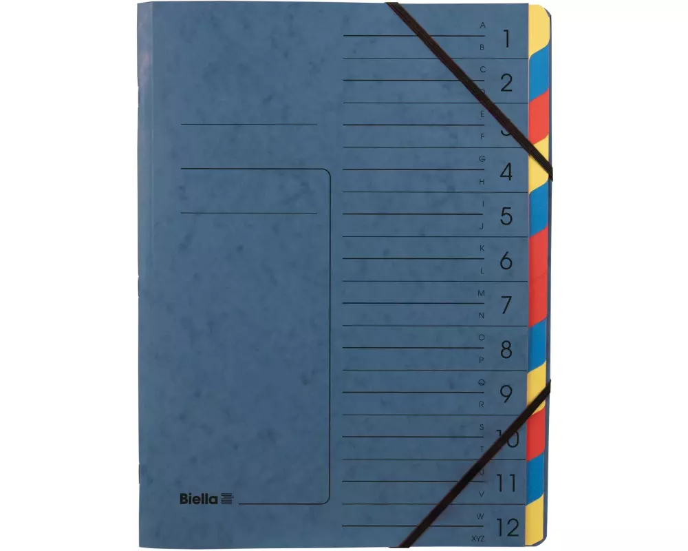 Biella Ordnungsmappe TopColor 12-teilig, Blau