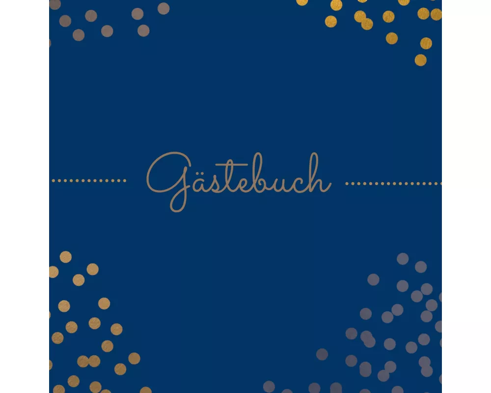 Gästebuch schön gestaltet - 1000 Seiten - quadratisch 21 x 21 cm - weißes Papier 90g/m² - FSC Papier