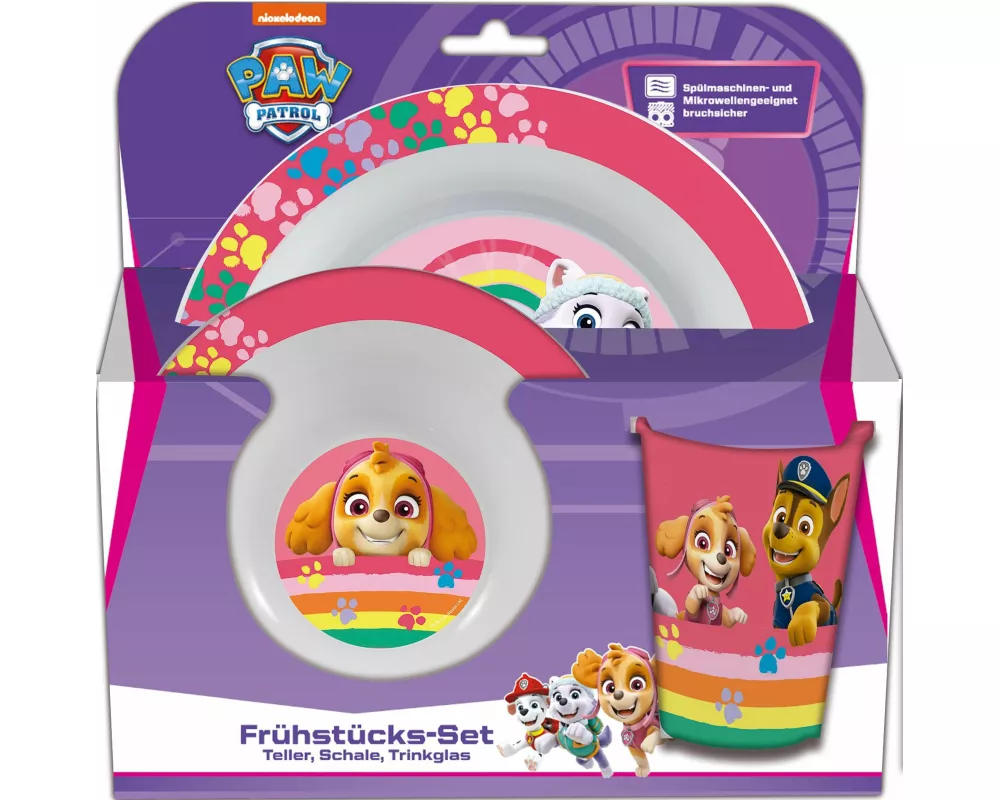 Paw Patrol Girl 3tlg. Frühstücksset