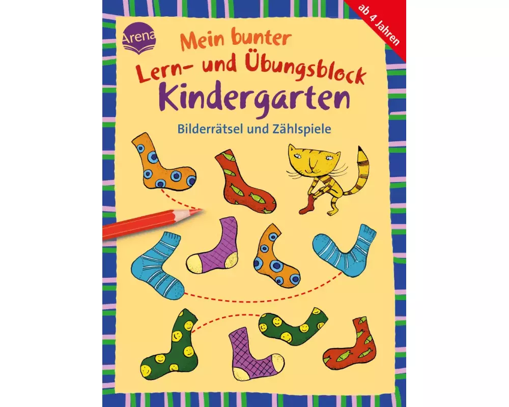 Mein bunter Lern- und Übungsblock Kindergarten. Bilderrätsel und Zählspiele