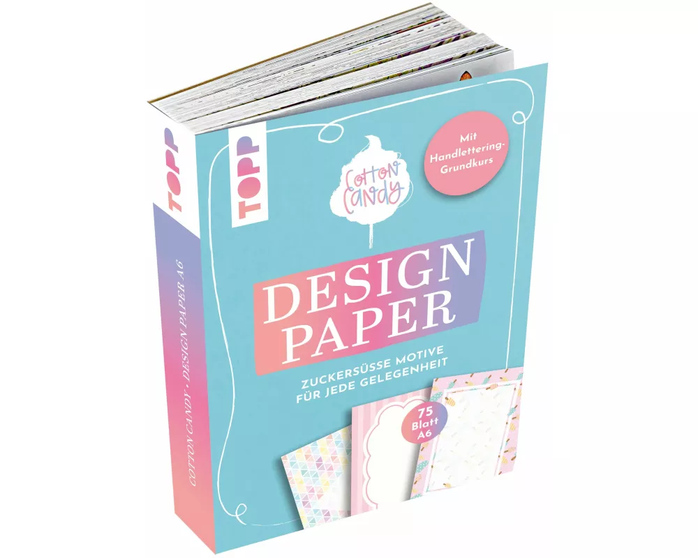 Handlettering Design Paper Block Cotton Candy A6