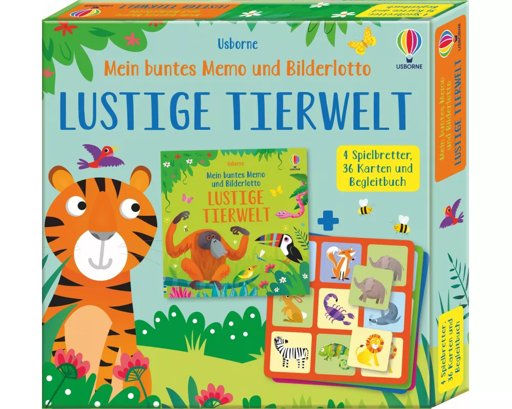 Mein buntes Memo und Bilderlotto: Lustige Tierwelt