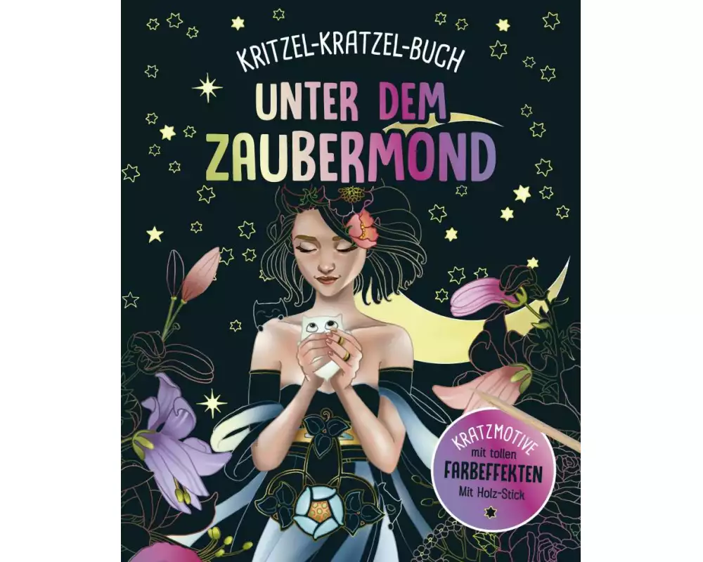 Unter dem Zaubermond - Kritzel-Kratzel-Buch für Kinder ab 7 Jahren