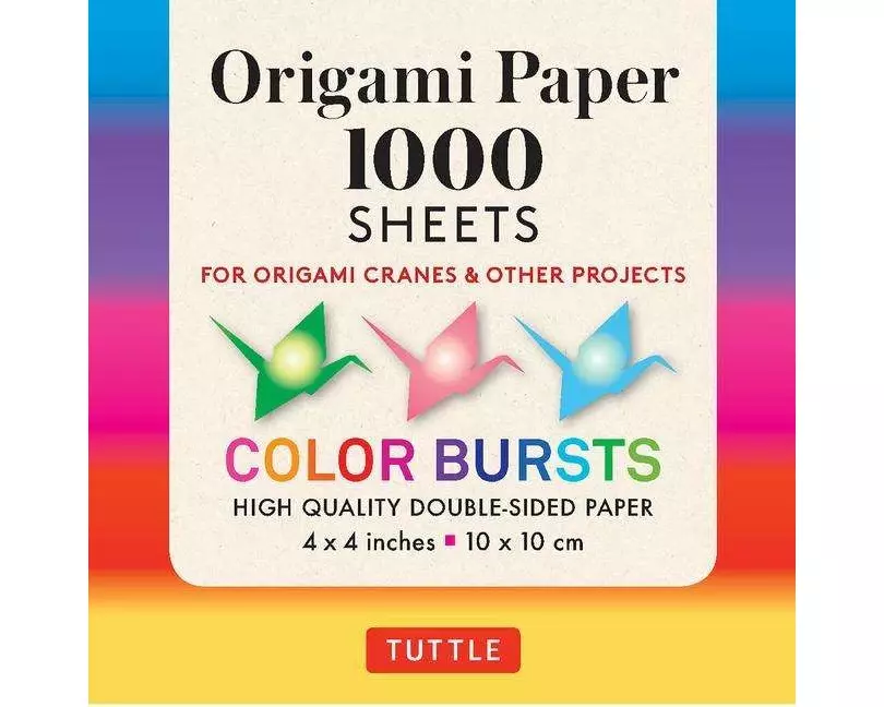 Origami Paper Color Bursts 1,000 sheets 4" (10 cm)