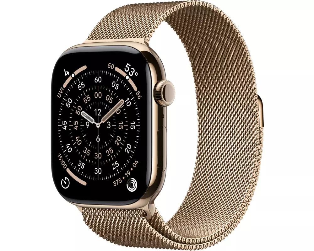 Apple Watch Series 11 46 mm LTE Gold Titatnium Milanese Loop M/L