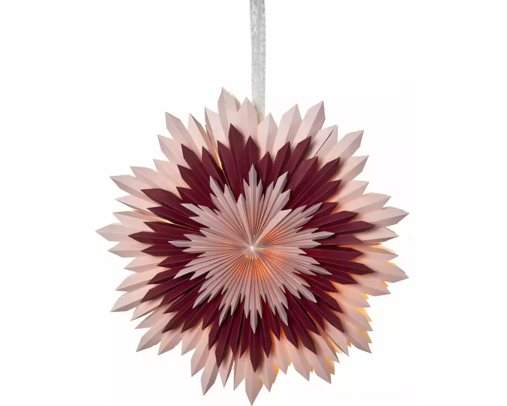 Star Trading Papierstern Ice, Pink, Ø 50 cm