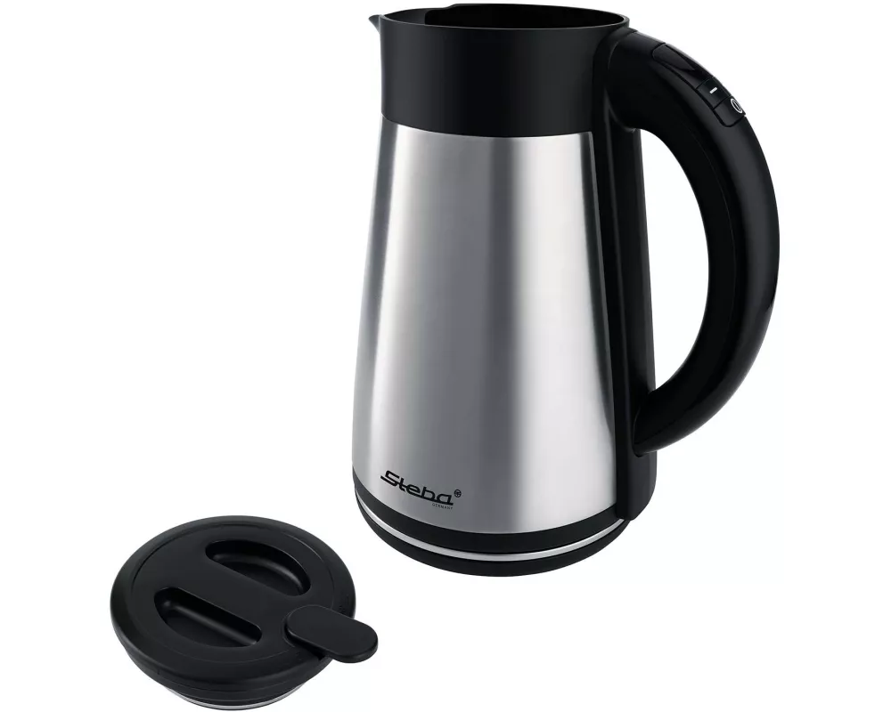 Steba Wasserkocher WK 31 THERMO 1.5 l, 2200 W, Schwarz, Silber