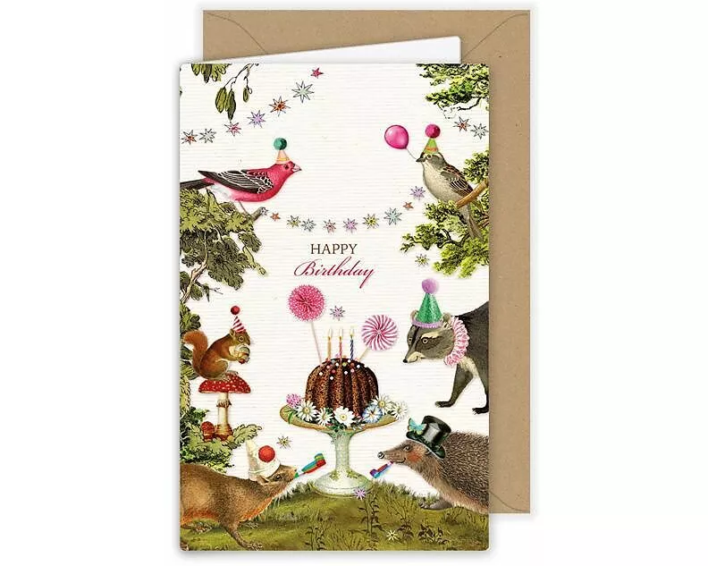 Doppelkarte. Happy Birthday