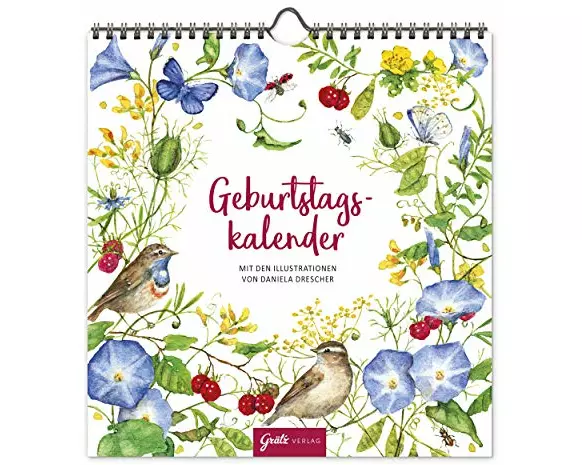 Geburtstagskalender. Blumenwiese