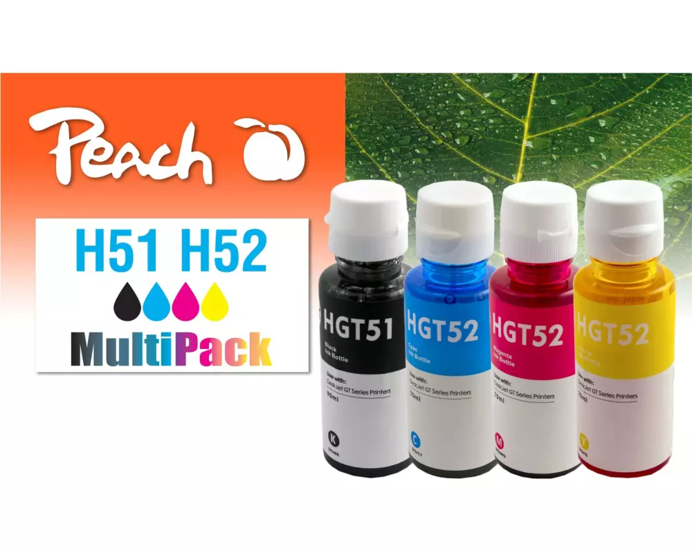 Peach Tinte HP CISS GT51/52 Multi-Pack C/M/Y/BK
