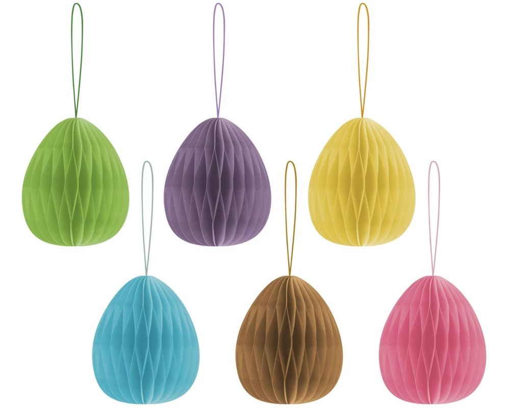 Remember Aufhänger Baumschmuck oval 6 Stück, Mehrfarbig