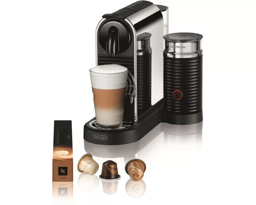 De'Longhi Kaffeemaschine Nespresso CitiZ Platinum&Milk EN330.M Silber