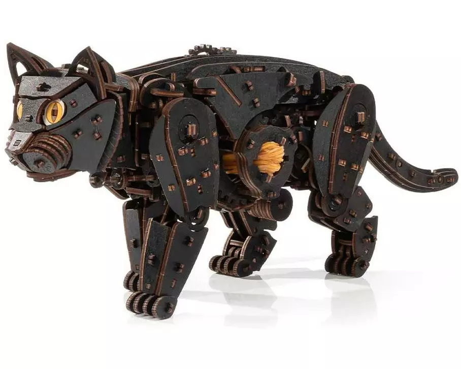 Eco-Wood-Art Bausatz Katze Schwarz