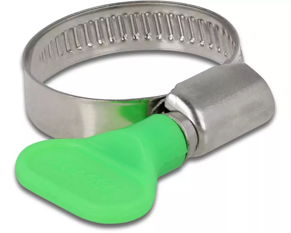 Delock Schlauchschellen-Set 22-32 mm, Grün 10 Stück