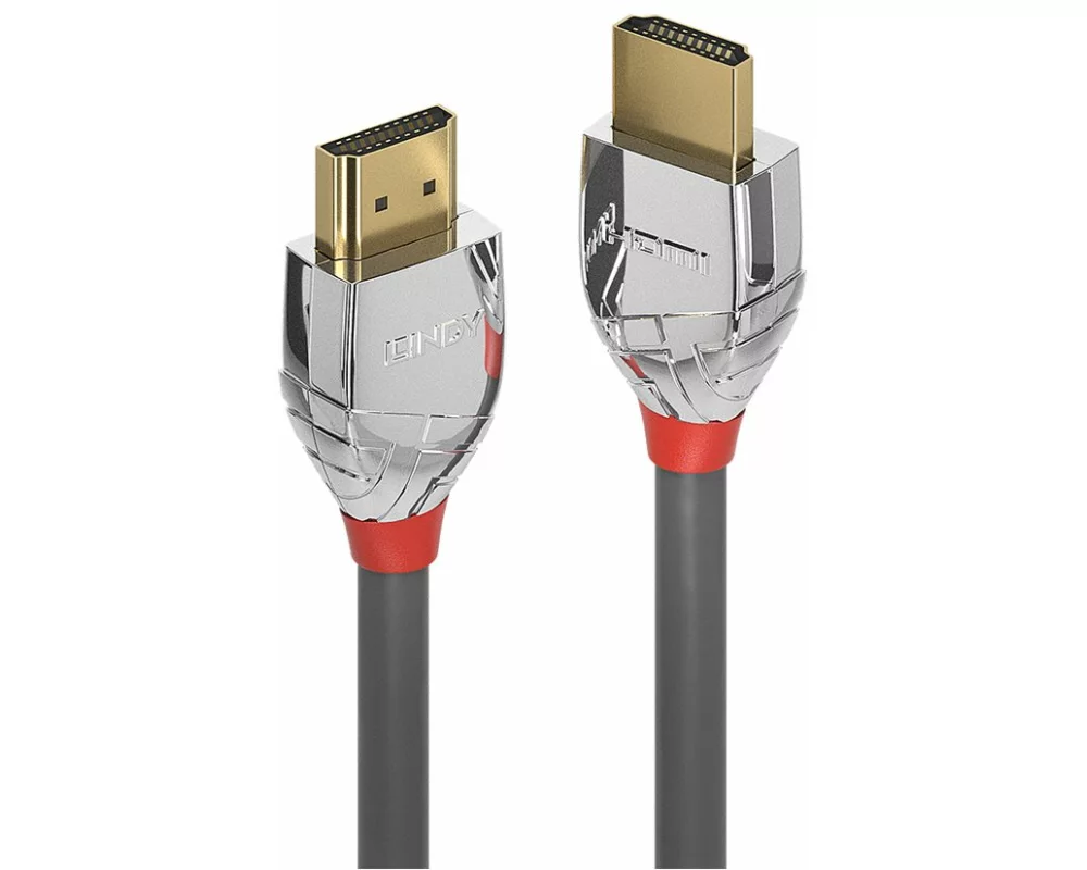 LINDY CROMO Video Cable, HDMI 2.0, HDMI-HDMI M-M, 1m, grey, High Speed