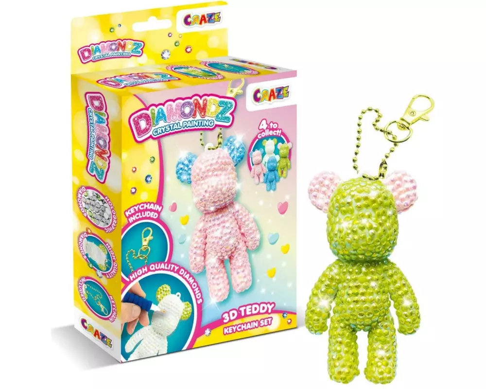 Craze Diamondz Keychain Set Teddybär