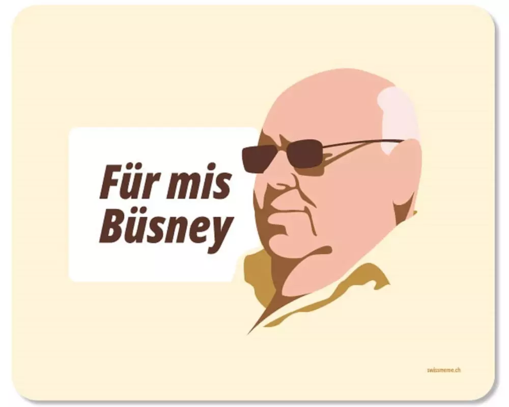 Swissmeme Mausmatte "Für mis Büsney", 22 x 18 x 2.5 cm