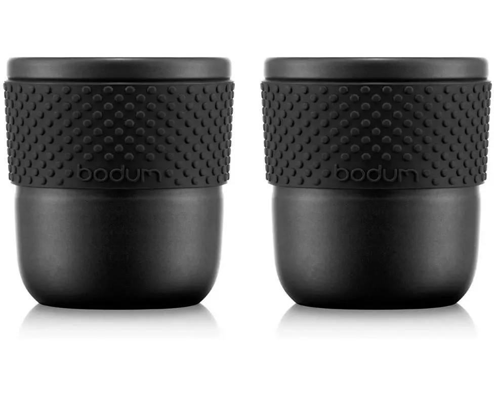 Bodum Teetasse Assam 2er Set Schwarz, 0.2 l