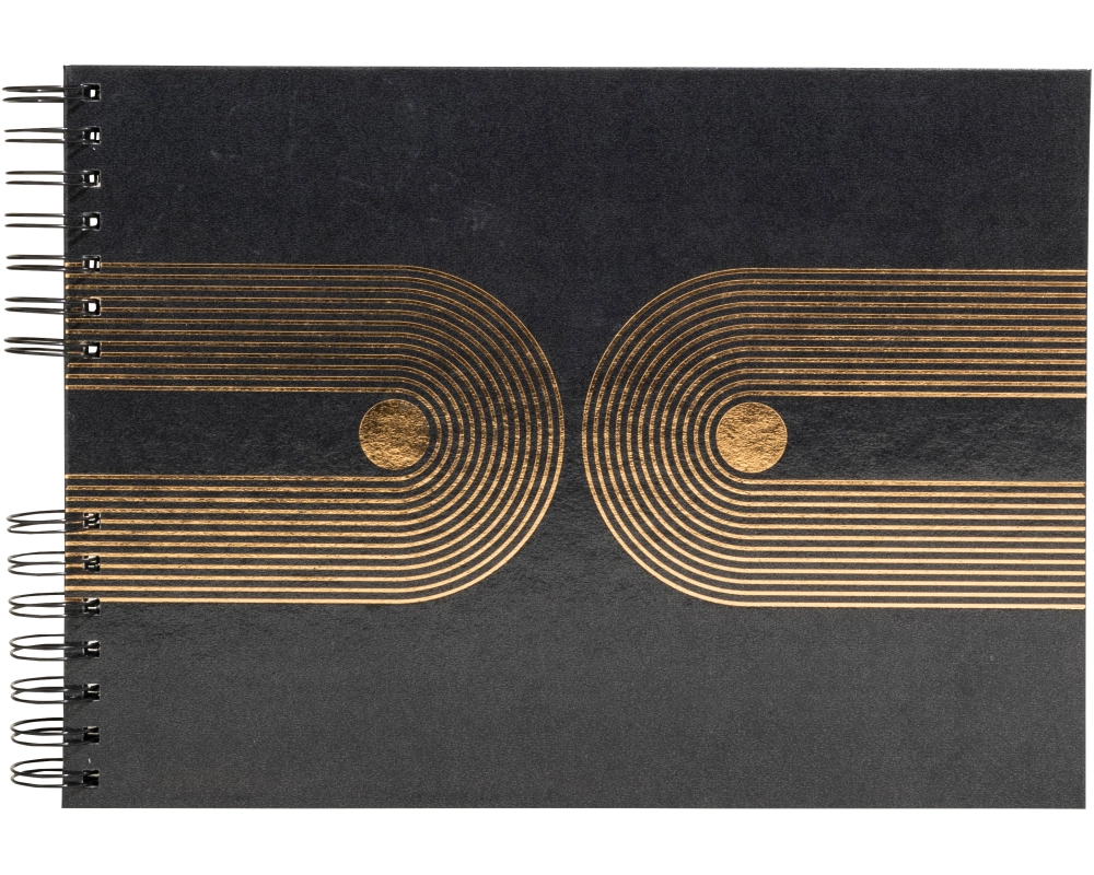 EXACOMPTA Spiralalbum Graphik 32x22cm 16748E Schwarz 50 Seiten
