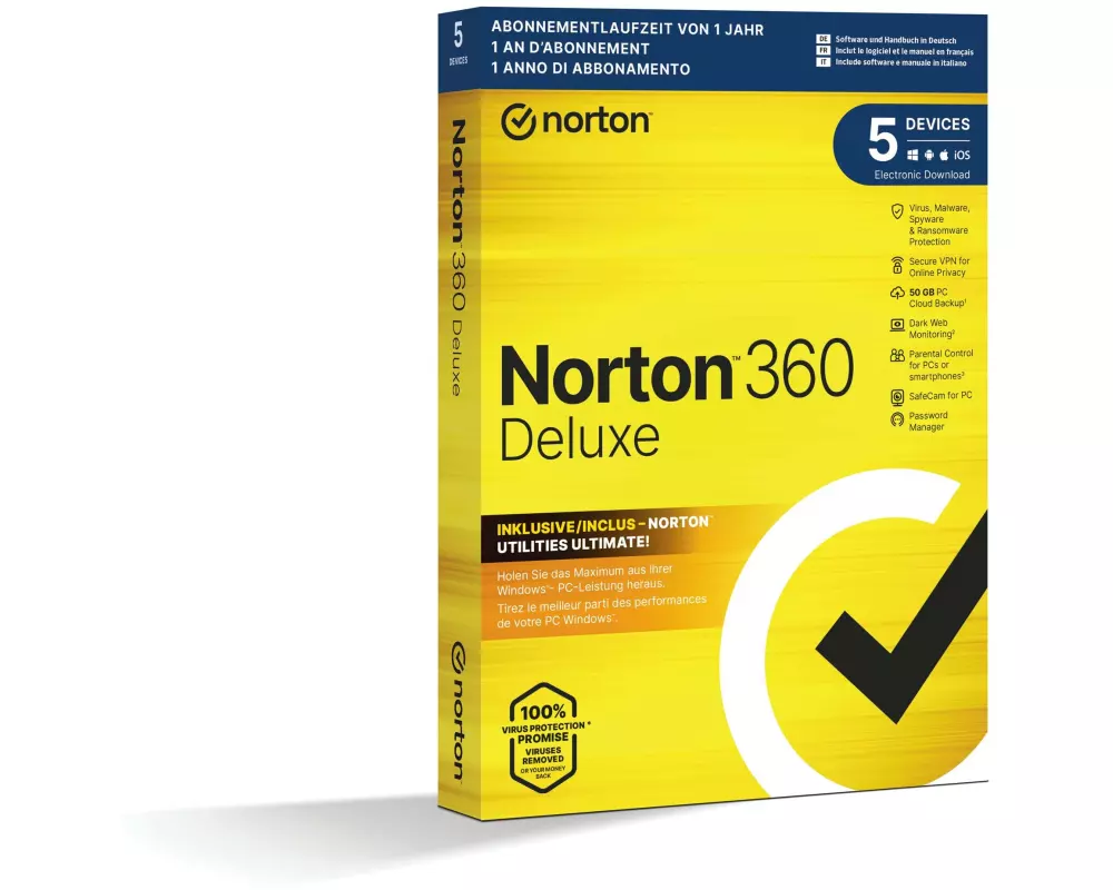 Norton Norton 360 Deluxe inkl. Utilities Ultimate Box, 5 Dev., 1yr