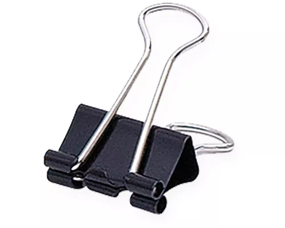 Soennecken Papierklemme 32 x 14 mm, Schwarz, 12 Stück