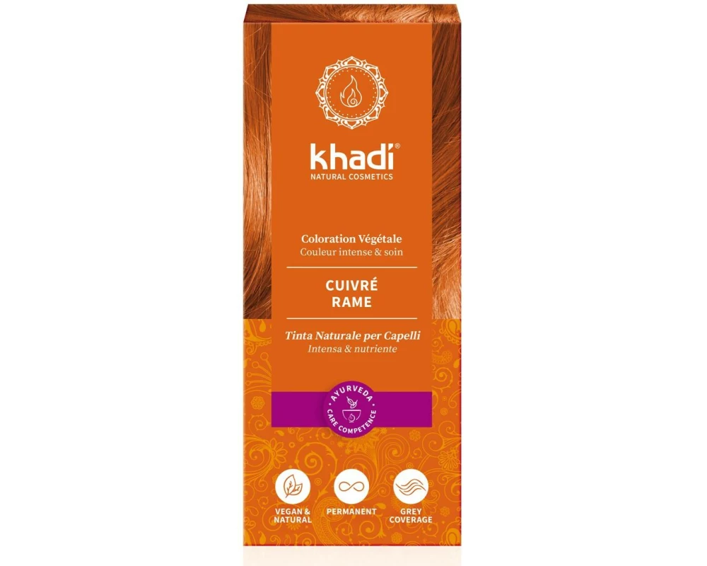 khadi Haarcoloration Pflanzenhaarfarbe Kupfer 100 g