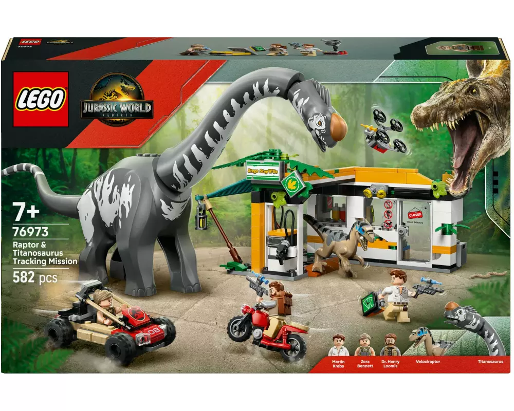 LEGO® Jurassic World Raptor Titanosaurus: Grosse Fährtensuche