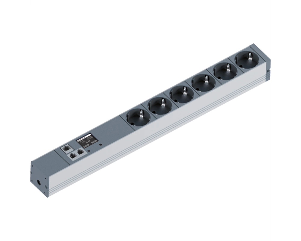 BACHMANN 19 Zoll 1HE BN2000 6xCEE7/3, TCP/IP Strom 2,0m CEE7/7