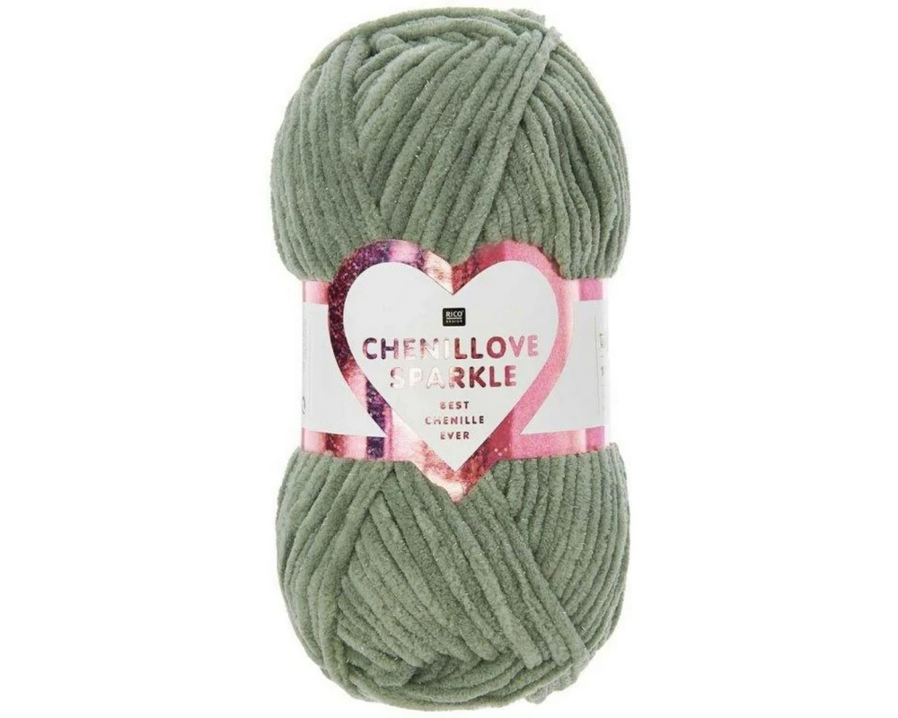 Rico Design Wolle Rico Chenillove Sparkle Salbei