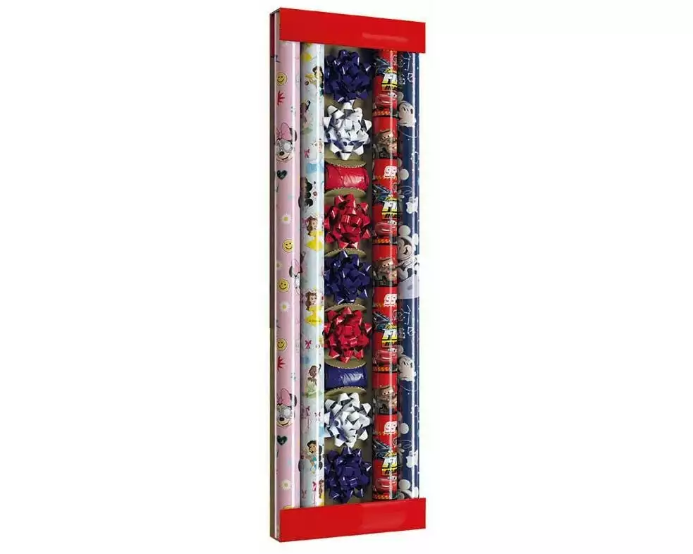 Braun + Company Geschenkpapier Set Disney Blau/Rosa