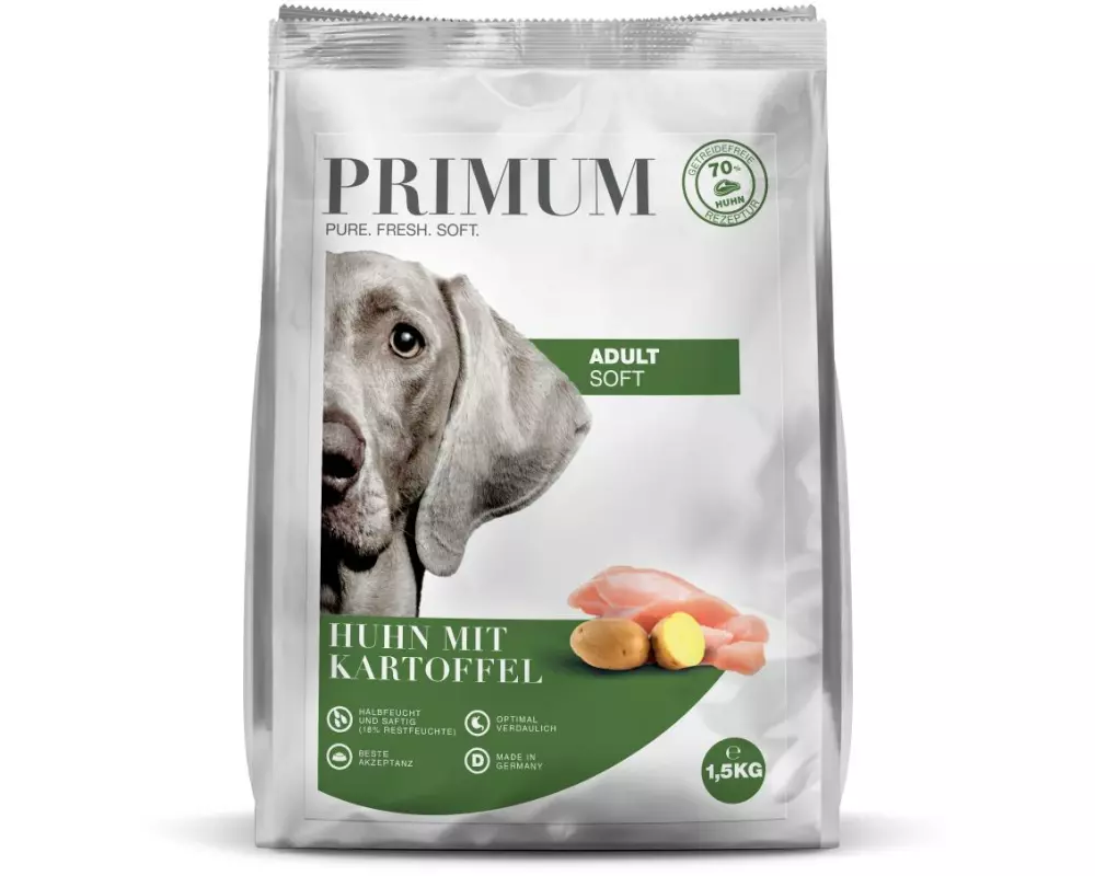 PRIMUM Halbfeuchtfutter Adult Huhn mit Kartoffel 1.5 kg