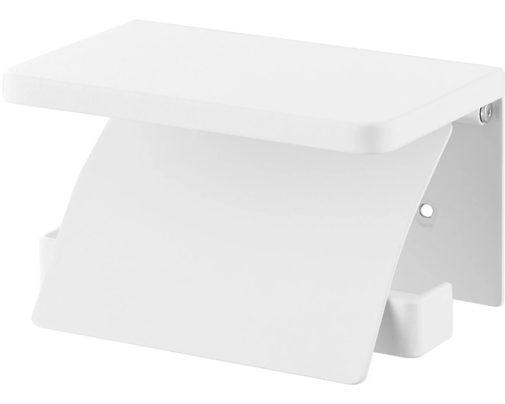 Yamazaki Toilettenpapierhalter Tower 14 x 12 x 8.5 cm, Weiss