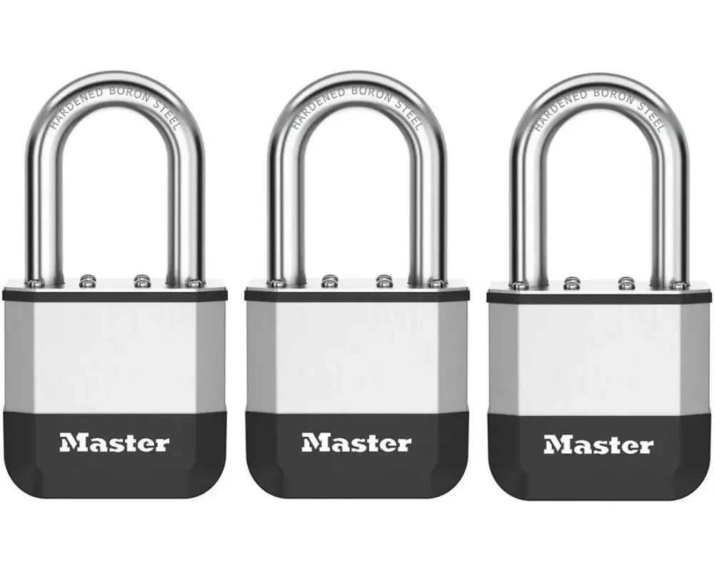 Masterlock Vorhängeschloss Elite 45 mm 3er Silber Aluminium