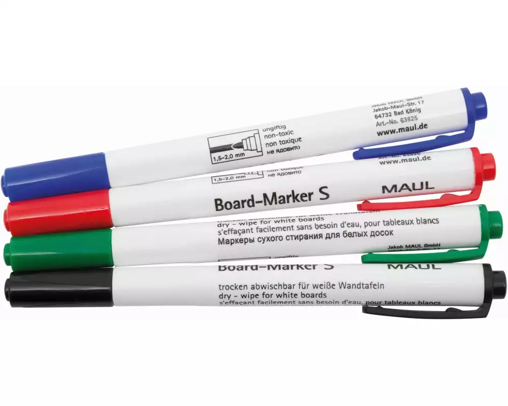 Maul Whiteboard-Marker 4 Stück, Mehrfarbig
