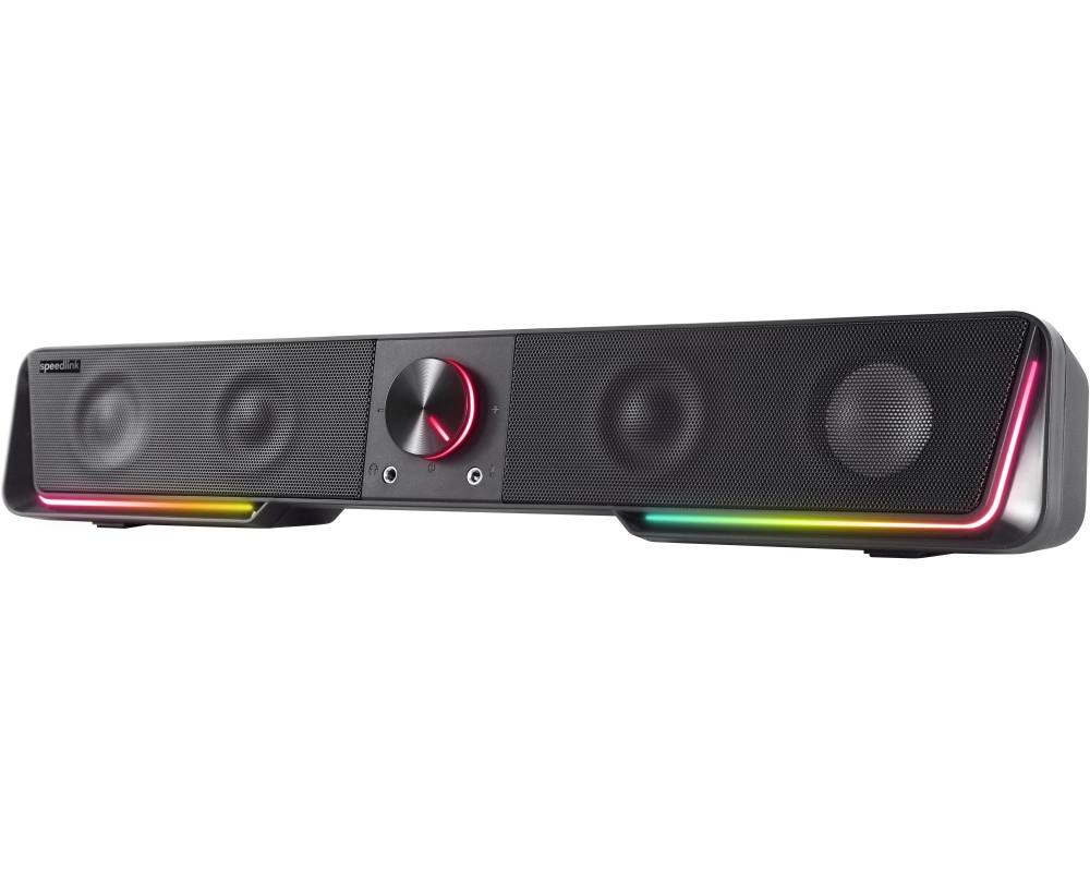 SPEEDLINK Gravity RGB Stereo Soundbar SL-830200-BK Black, Gaming Speaker