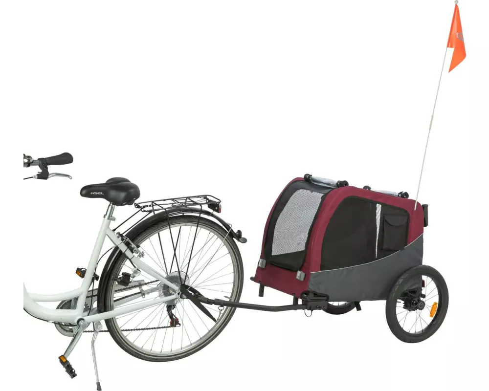 Trixie Fahrrad-Anhänger 63 x 68 x 75/137 cm Grau Rot