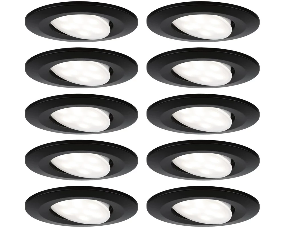 Paulmann Einbauleuchte LED Calla Basisset schwenkbar Schwarz