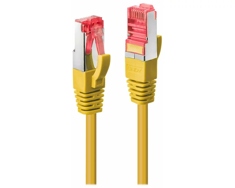 LINDY Patch Cable, Cat6, S/FTP, RJ45-RJ45, 1m, yellow