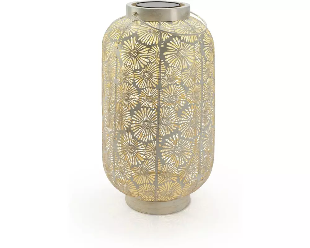 STT Laterne Solar Antic Grand Blossom Weiss, 58 cm