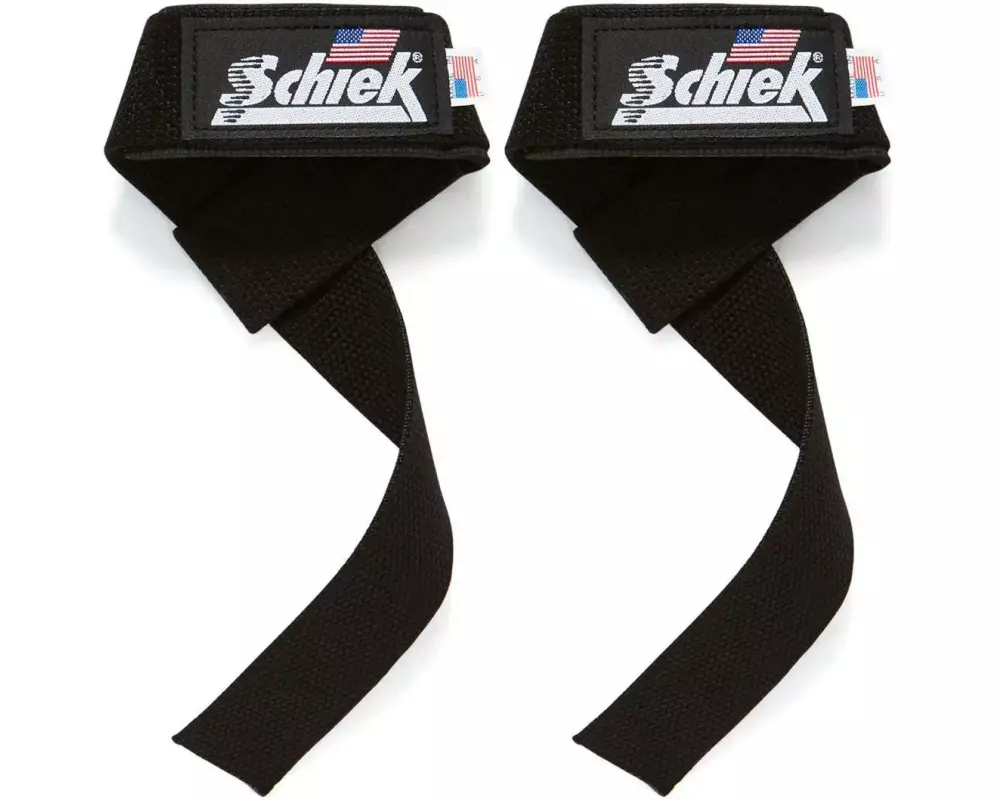 Schiek Sports Basic Lifting Gepolsterte Zughilfen, Schwarz One Size