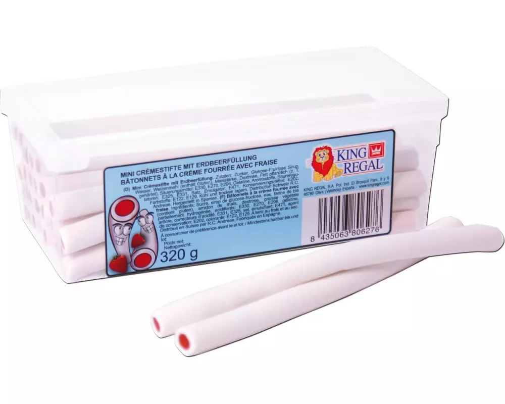 King Regal Gummibonbons Mini Cremestifte 320 g