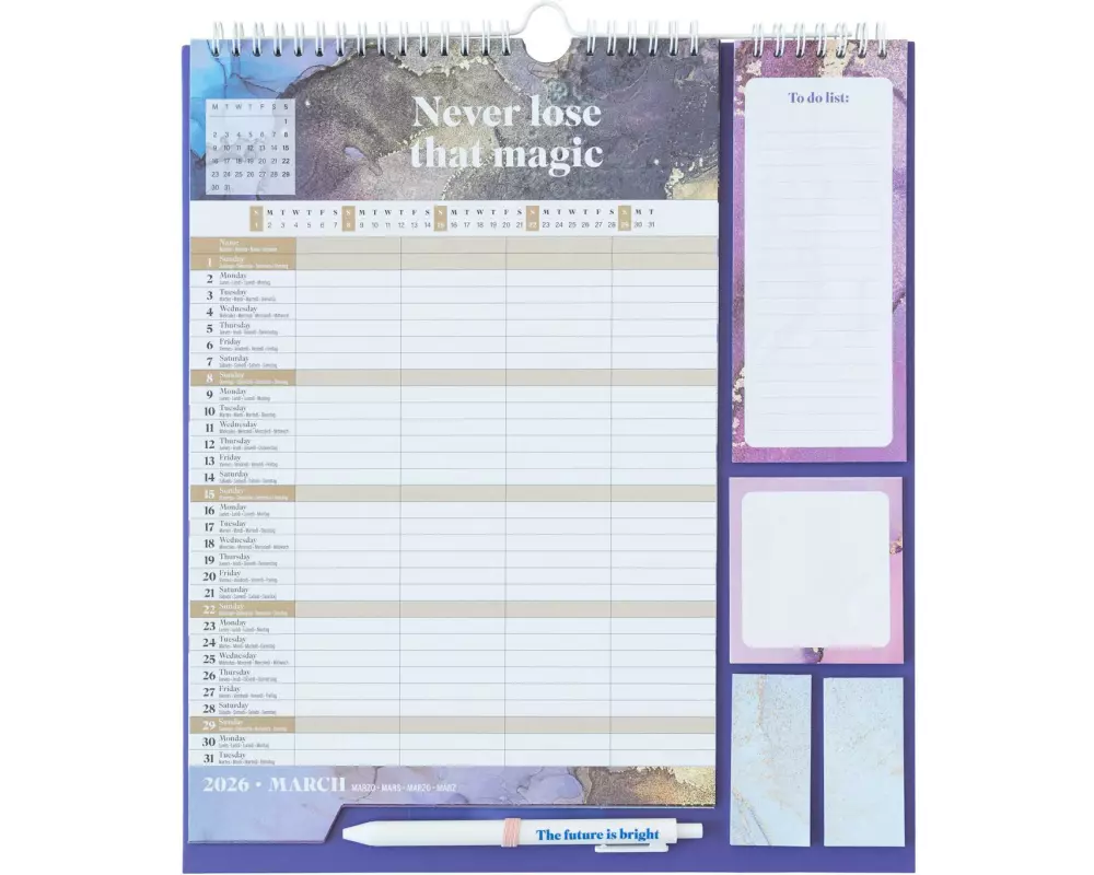 TH Wochenplaner Glitter 2026