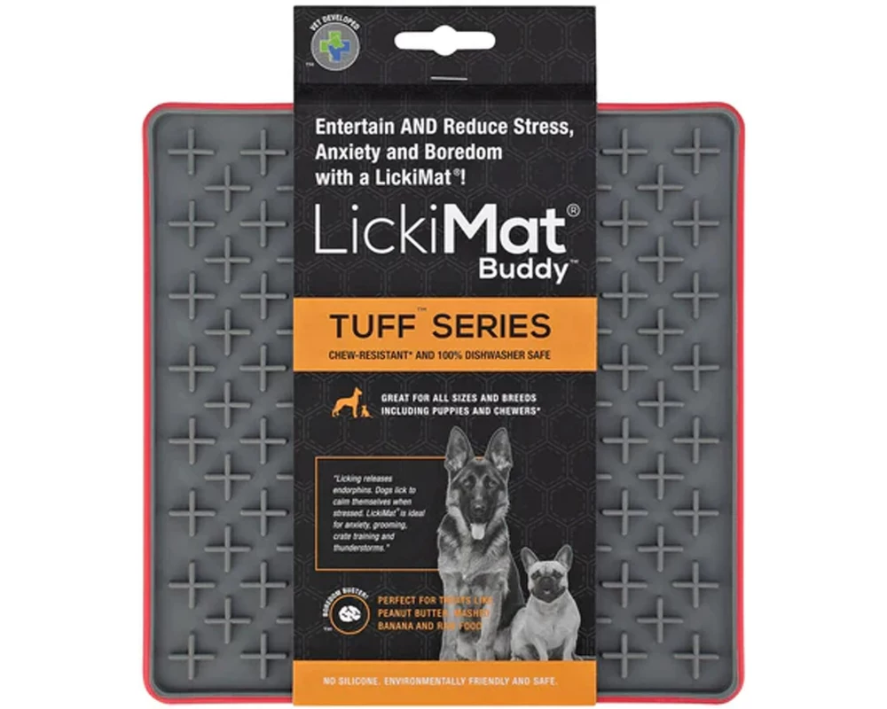 LickiMat Futtermatte Buddy Tuff 20 x 20 cm, Rot
