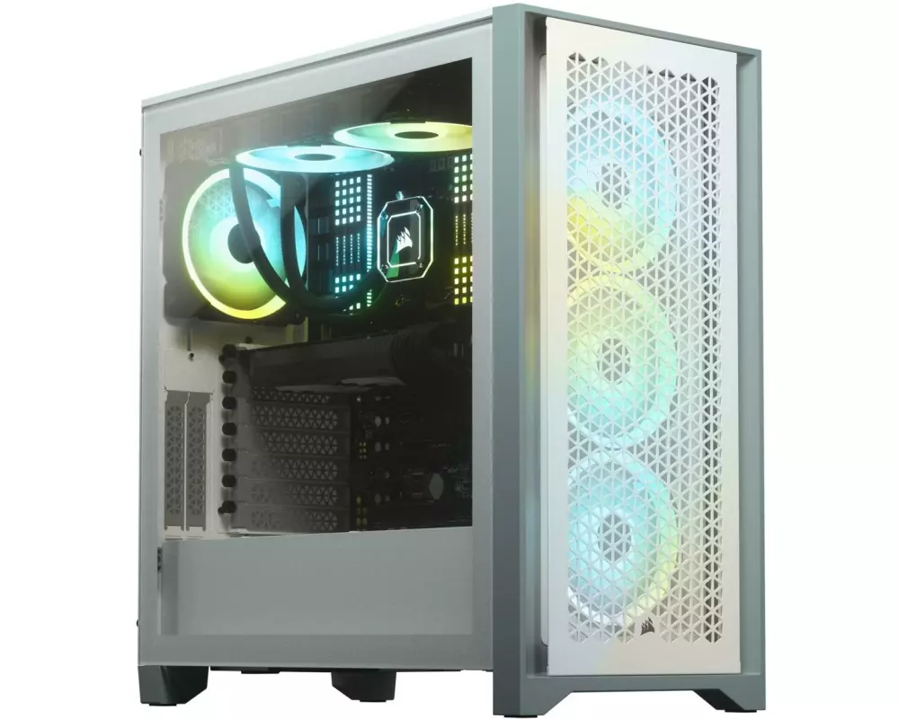 "4000D Airflow Tempered Glass Mid-Tower, White"
