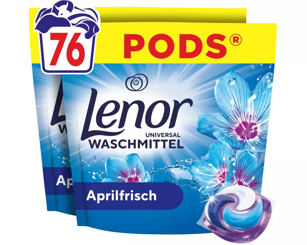 Lenor Waschmittel Kapseln All-in-1 Pods Aprilfrisch 76 Stück