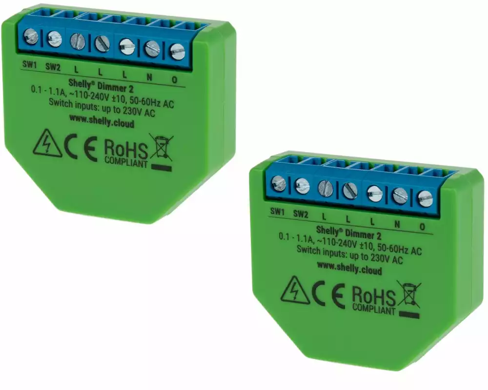 Shelly WLAN-Dimmaktor Dimmer 2 2 Stück