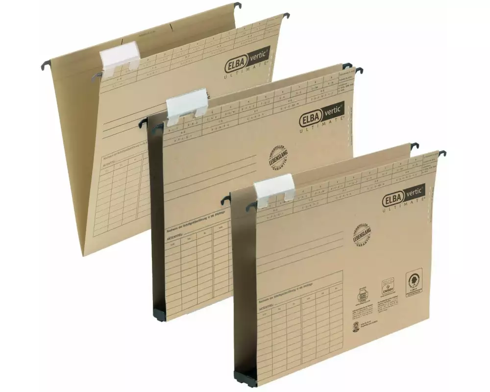Elba Hängeregister Ultimate 1 ohne Boden Braun, 25 Stk.