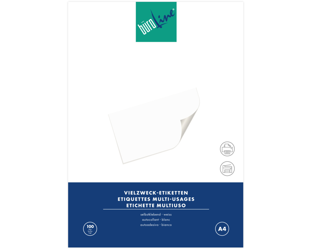 BÜROLINE Etiketten 70x33,8mm 500025 weiss 2400 Stück